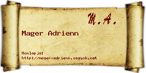 Mager Adrienn névjegykártya